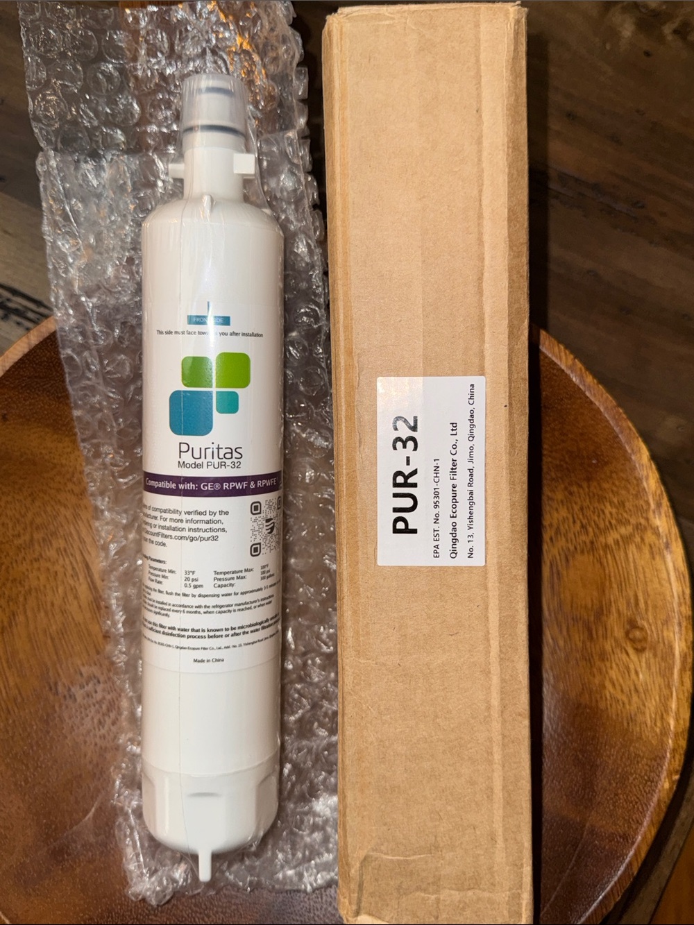 NWT SEALED Puritas PUR-32 designed to FOR GE RPWFE® water filter cartridge